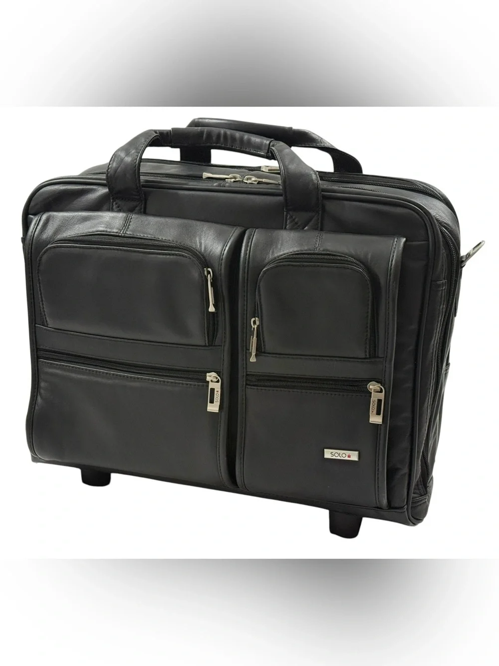 Solo D957-4 Rolling Laptop Briefcase Wheeled Expandable Carry-On Black 16”